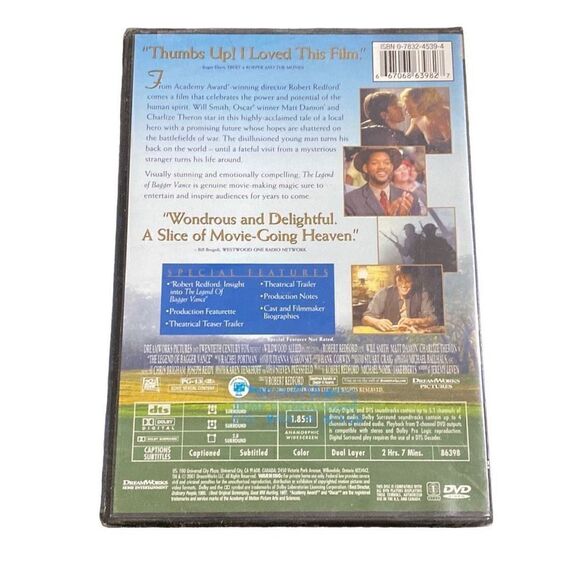 The Legend Of Bagger Vance DVD Widescreen NEW - Picture 2 of 2